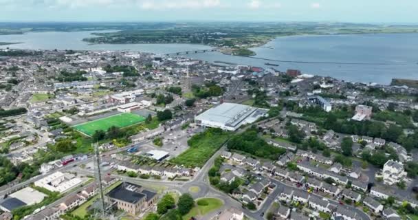 Pohled Ptačí Perspektivy Město Wexford Irsko Vysoce Kvalitní Záběry — Stock video