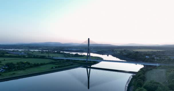 Luftaufnahme Der Thomas Francis Meagher Bridge Grafschaft Tipperary Irland Inspirierende — Stockvideo
