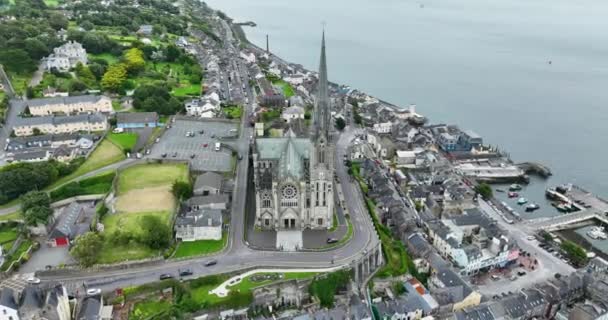 Εναέρια Cobh Town Cork Irland Υψηλής Ποιότητας Πλάνα — Αρχείο Βίντεο