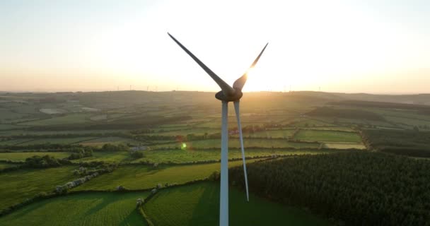 원형이에요 아일랜드 에너지의 필드와 블레이드와 깨끗한 에너지 고품질 — 비디오