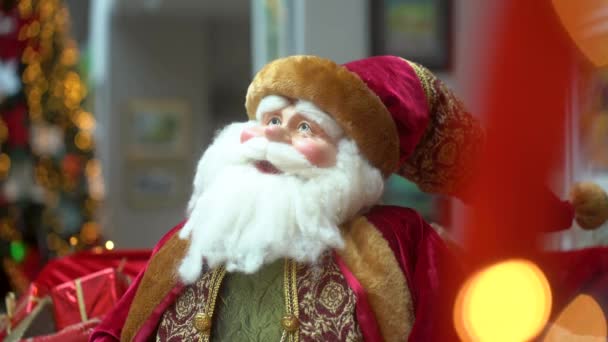 Jouet Père Noël Père Noël Avec Chapeau Rouge Père Noël — Video