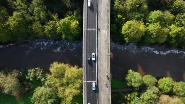 Podul Este Blocat Într Singură Direcție Pod Bandă Trafic Autostradă — Videoclip de stoc