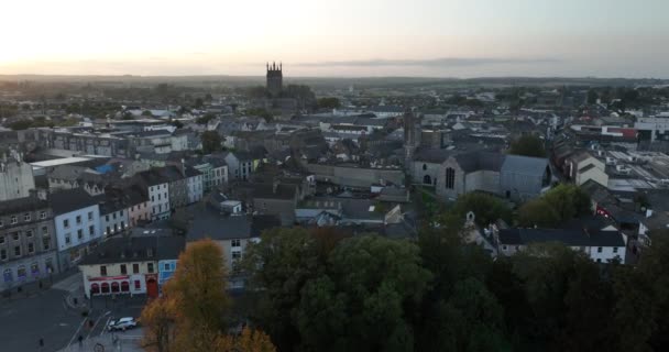 Rlanda Nın Göbeğindeki Kilkenny Şehri Eski Bir Rlanda Kasabası Gün — Stok video