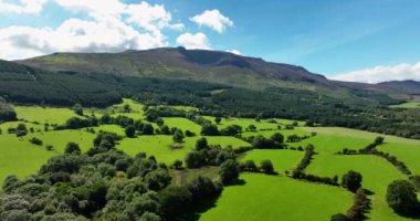 Doğanın güzelliğini, yemyeşil tarlaların görkemli dağların ve dingin manzaraların sükuneti davet ettiği bu görüntülerde yaşayın. Waterford County, İrlanda. Yüksek kalite 4k görüntü