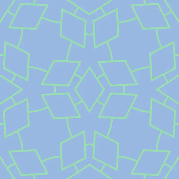 Görsel olarak çekici geometrik desen mavi ve yeşil tonlarında elmas motifleri, modern ve büyüleyici bir tasarım yaratıyor.