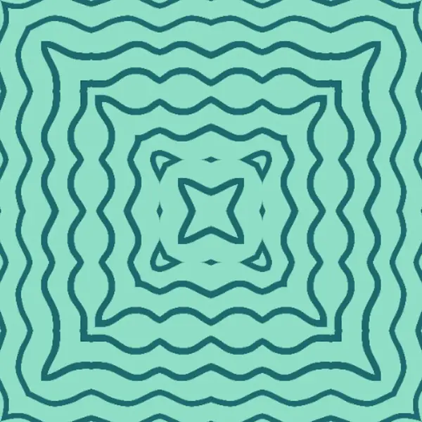 Mavi ve siyah renkli soyut dalga desenleri eşmerkezli kareler hem modern hem de dinamik bir hipnotik görsel etki yaratır..