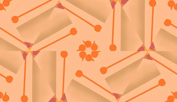 Çağdaş arka planlar için mükemmel, karmaşık ve görsel bir tasarım yaratan, turuncu tonları ve şekilleri içeren ince bir soyut desen..
