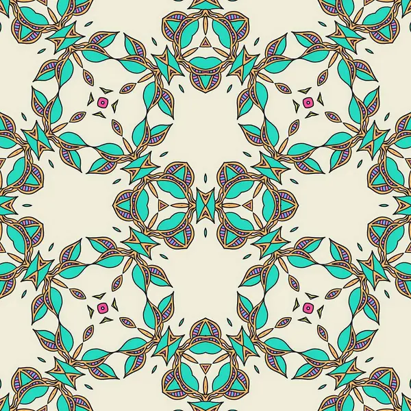 Turkuaz ve mor renkli soyut bir desen, dairesel ve karmaşık şekiller oluşturarak uyumlu ve zarif bir görsel efekt yaratır..