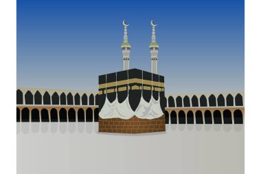 Illustration of Kaaba Mecca Saudi Arabia clipart