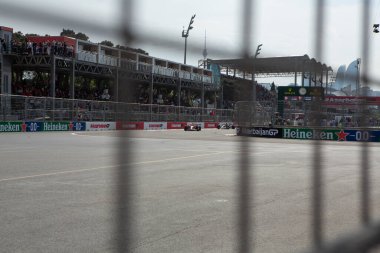 Bakü, Azerbaycan - 28 Nisan 2023: Bakü 2023 Formula 1 Grand Prix 'inde Yarış Başladı