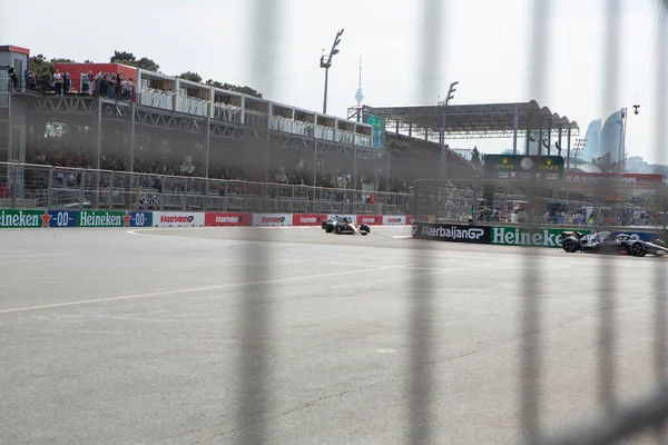 Baku Azerbaijan April 2023 Race Start Formula Grand Prix Baku — Stock Photo, Image
