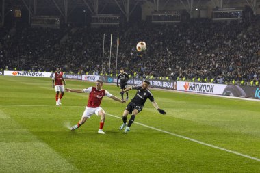 Bakü, Azerbaycan 22.02.2024 Karabağ Braga UEFA Avrupa Ligi