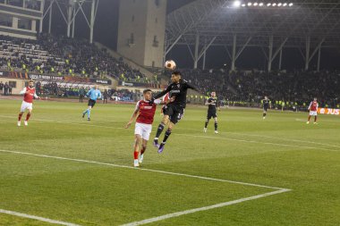 Bakü, Azerbaycan 22.02.2024 Karabağ Braga UEFA Avrupa Ligi