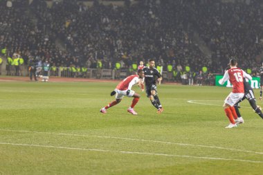 Bakü, Azerbaycan 22.02.2024 Karabağ Braga UEFA Avrupa Ligi