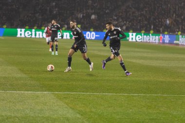 Bakü, Azerbaycan 22.02.2024 Karabağ Braga UEFA Avrupa Ligi