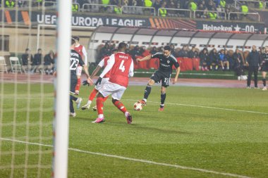 Bakü, Azerbaycan 22.02.2024 Karabağ Braga UEFA Avrupa Ligi