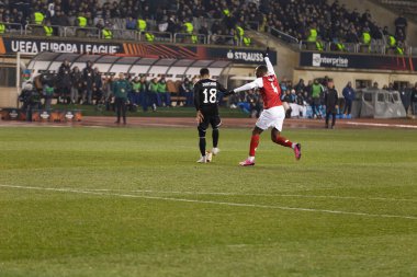 Bakü, Azerbaycan 22.02.2024 Karabağ Braga UEFA Avrupa Ligi