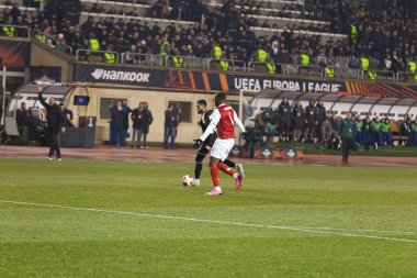 Bakü, Azerbaycan 22.02.2024 Karabağ Braga UEFA Avrupa Ligi