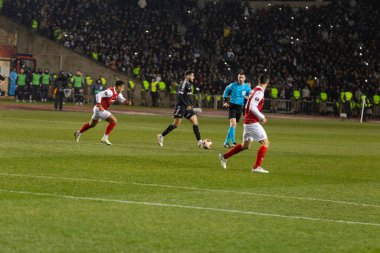 Bakü, Azerbaycan 22.02.2024 Karabağ Braga UEFA Avrupa Ligi