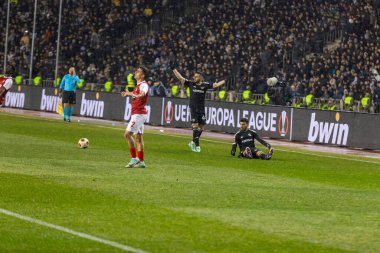 Bakü, Azerbaycan 22.02.2024 Karabağ Braga UEFA Avrupa Ligi