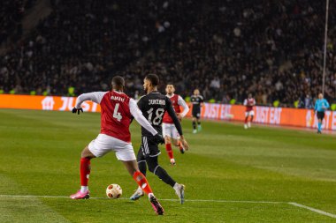 Bakü, Azerbaycan 22.02.2024 Karabağ Braga UEFA Avrupa Ligi