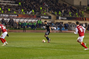 Bakü, Azerbaycan 22.02.2024 Karabağ Braga UEFA Avrupa Ligi