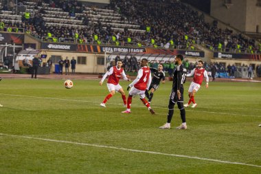 Bakü, Azerbaycan 22.02.2024 Karabağ Braga UEFA Avrupa Ligi
