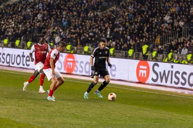 Bakü, Azerbaycan 22.02.2024 Karabağ Braga UEFA Avrupa Ligi
