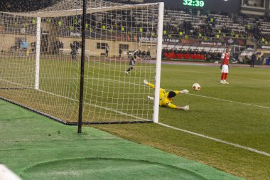 Bakü, Azerbaycan 22.02.2024 Karabağ Braga UEFA Avrupa Ligi