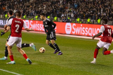 Bakü, Azerbaycan 22.02.2024 Karabağ Braga UEFA Avrupa Ligi