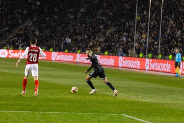 Bakü, Azerbaycan 22.02.2024 Karabağ Braga UEFA Avrupa Ligi