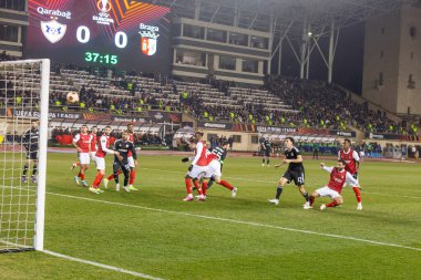 Bakü, Azerbaycan 22.02.2024 Karabağ Braga UEFA Avrupa Ligi