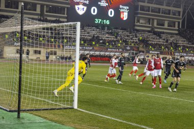 Bakü, Azerbaycan 22.02.2024 Karabağ Braga UEFA Avrupa Ligi