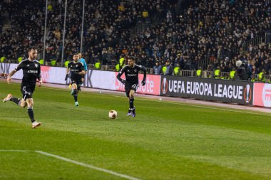 Bakü, Azerbaycan 22.02.2024 Karabağ Braga UEFA Avrupa Ligi