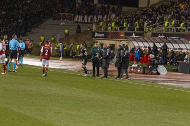 Bakü, Azerbaycan 22.02.2024 Karabağ Braga UEFA Avrupa Ligi