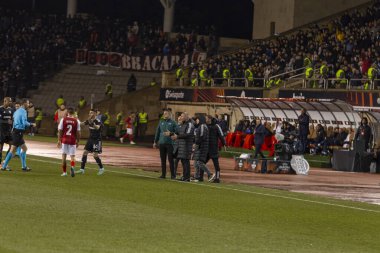 Bakü, Azerbaycan 22.02.2024 Karabağ Braga UEFA Avrupa Ligi