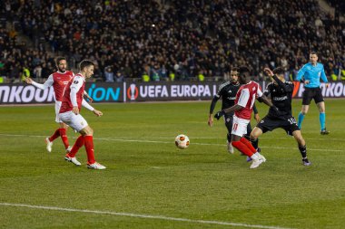 Bakü, Azerbaycan 22.02.2024 Karabağ Braga UEFA Avrupa Ligi