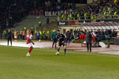 Bakü, Azerbaycan 22.02.2024 Karabağ Braga UEFA Avrupa Ligi