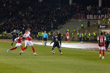 Bakü, Azerbaycan 22.02.2024 Karabağ Braga UEFA Avrupa Ligi