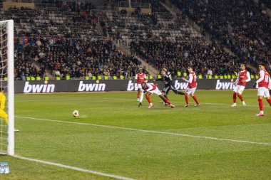 Bakü, Azerbaycan 22.02.2024 Karabağ Braga UEFA Avrupa Ligi
