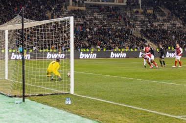 Bakü, Azerbaycan 22.02.2024 Karabağ Braga UEFA Avrupa Ligi