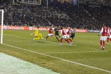 Bakü, Azerbaycan 22.02.2024 Karabağ Braga UEFA Avrupa Ligi