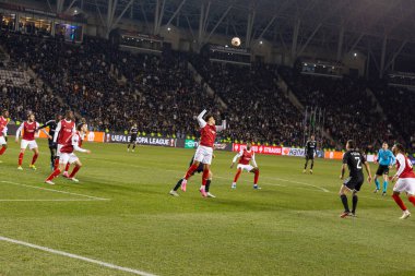 Bakü, Azerbaycan 22.02.2024 Karabağ Braga UEFA Avrupa Ligi