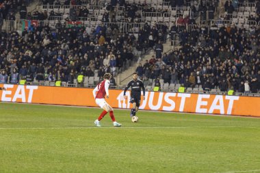 Bakü, Azerbaycan 22.02.2024 Karabağ Braga UEFA Avrupa Ligi
