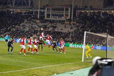 Bakü, Azerbaycan 22.02.2024 Karabağ Braga UEFA Avrupa Ligi