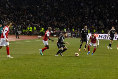 Bakü, Azerbaycan 22.02.2024 Karabağ Braga UEFA Avrupa Ligi