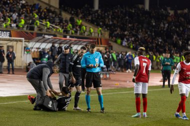 Bakü, Azerbaycan 22.02.2024 Karabağ Braga UEFA Avrupa Ligi