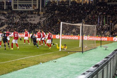 Bakü, Azerbaycan 22.02.2024 Karabağ Braga UEFA Avrupa Ligi