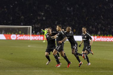 Bakü, Azerbaycan 22.02.2024 Karabağ Braga UEFA Avrupa Ligi