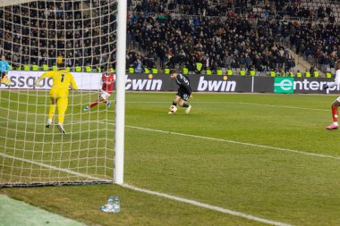 Bakü, Azerbaycan 22.02.2024 Karabağ Braga UEFA Avrupa Ligi
